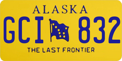 AK license plate GCI832