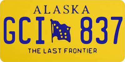 AK license plate GCI837