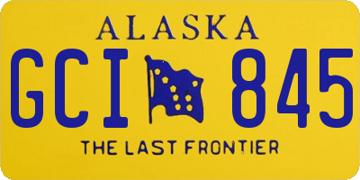 AK license plate GCI845