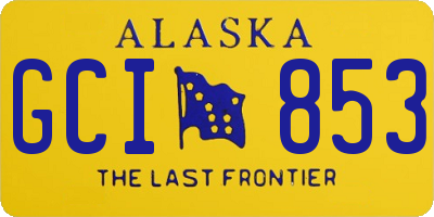 AK license plate GCI853