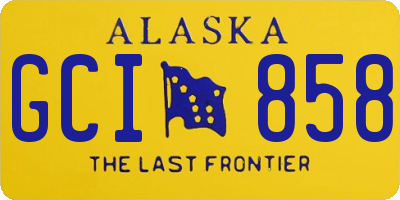 AK license plate GCI858