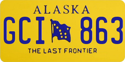 AK license plate GCI863
