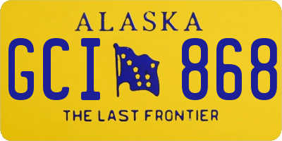 AK license plate GCI868