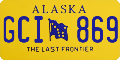 AK license plate GCI869