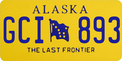 AK license plate GCI893