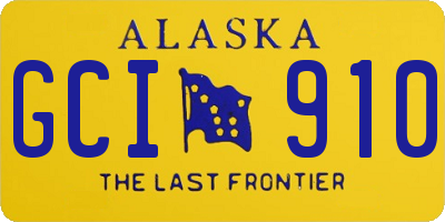 AK license plate GCI910