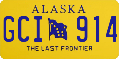 AK license plate GCI914