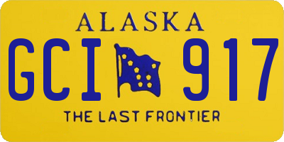 AK license plate GCI917