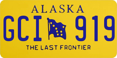 AK license plate GCI919
