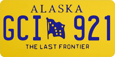 AK license plate GCI921