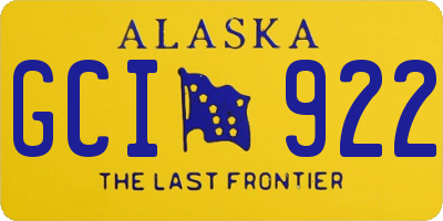 AK license plate GCI922