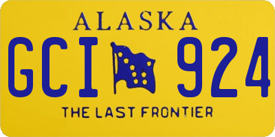 AK license plate GCI924