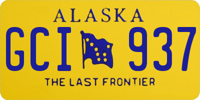 AK license plate GCI937