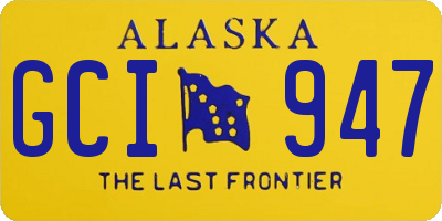 AK license plate GCI947