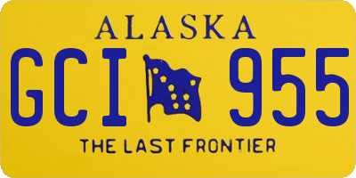 AK license plate GCI955