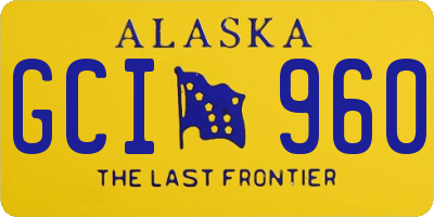 AK license plate GCI960