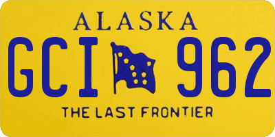 AK license plate GCI962