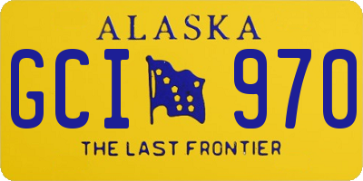 AK license plate GCI970