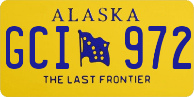 AK license plate GCI972