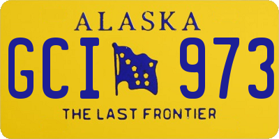 AK license plate GCI973