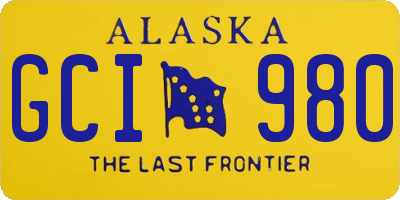 AK license plate GCI980