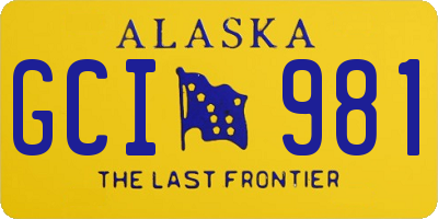 AK license plate GCI981