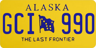 AK license plate GCI990