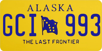 AK license plate GCI993