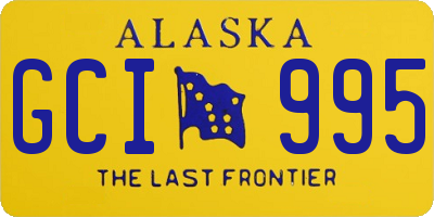 AK license plate GCI995