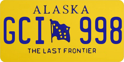 AK license plate GCI998