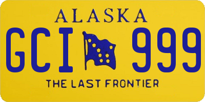 AK license plate GCI999