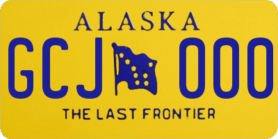 AK license plate GCJ000