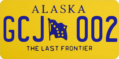 AK license plate GCJ002