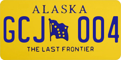 AK license plate GCJ004