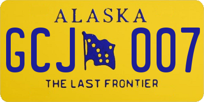 AK license plate GCJ007