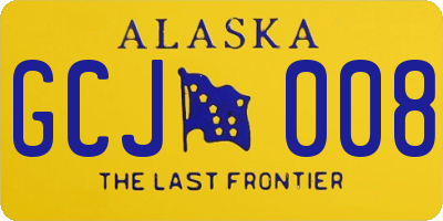 AK license plate GCJ008