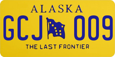 AK license plate GCJ009