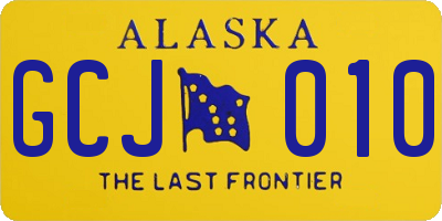 AK license plate GCJ010
