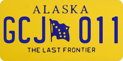 AK license plate GCJ011