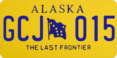 AK license plate GCJ015