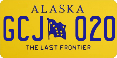 AK license plate GCJ020