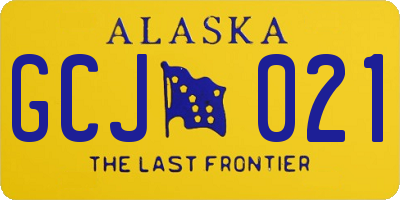 AK license plate GCJ021