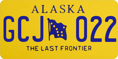 AK license plate GCJ022