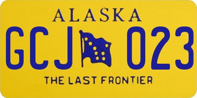 AK license plate GCJ023