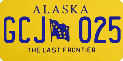 AK license plate GCJ025
