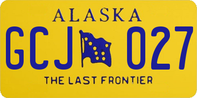 AK license plate GCJ027