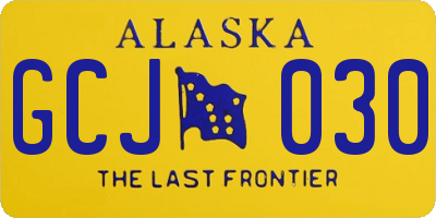 AK license plate GCJ030