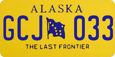 AK license plate GCJ033