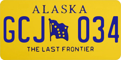 AK license plate GCJ034