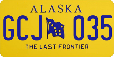AK license plate GCJ035